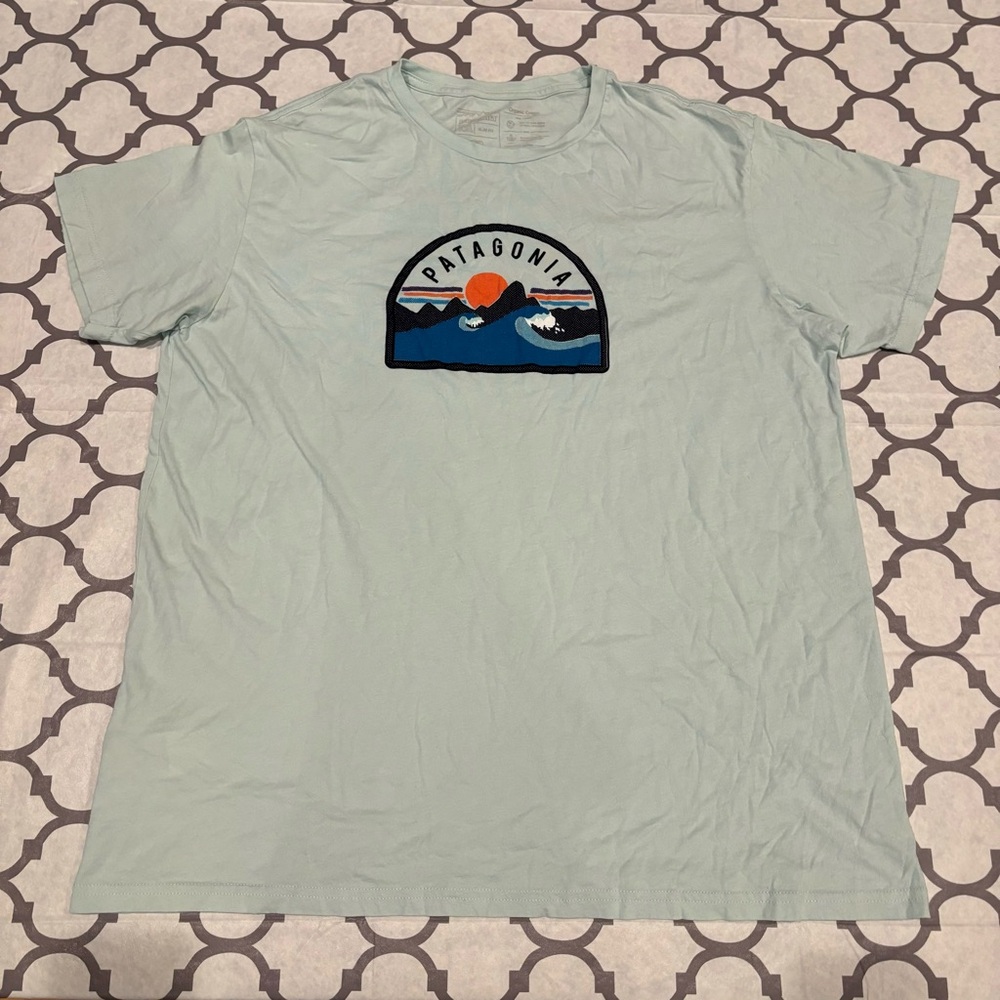 Patagonia Boardie Badge Organic Cotton T-Shirt Men’s XXL Outdoor Made In USA